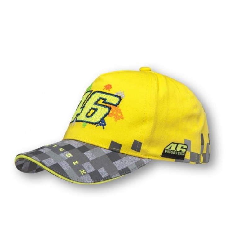 Detská šiltovka VR46 Valentino Rossi žlto-sivá
