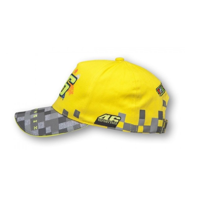 Detská šiltovka VR46 Valentino Rossi žlto-sivá