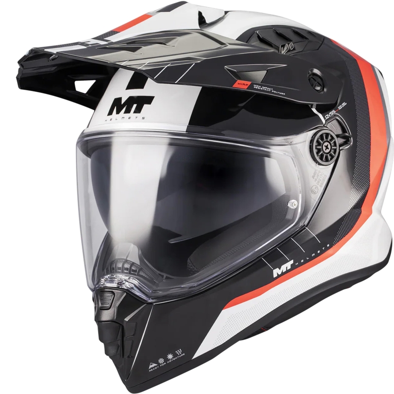 Enduro helma na motorku MT Track SV Nomad A15 bielo-čierno-červená