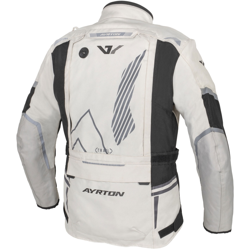 Bunda na motorku Ayrton Trail bielo-čierno-šedá