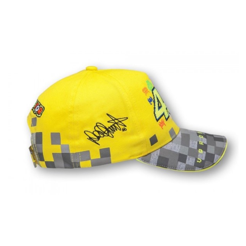 Detská šiltovka VR46 Valentino Rossi žlto-sivá