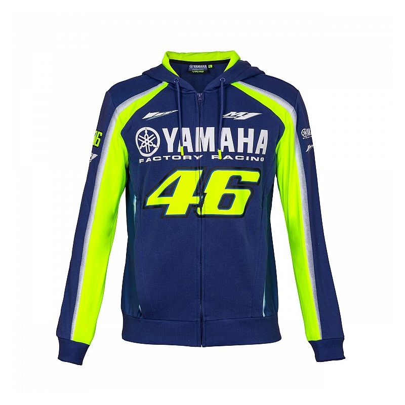 Mikina VR46 Valentino Rossi fleece Yamaha modro-žltá