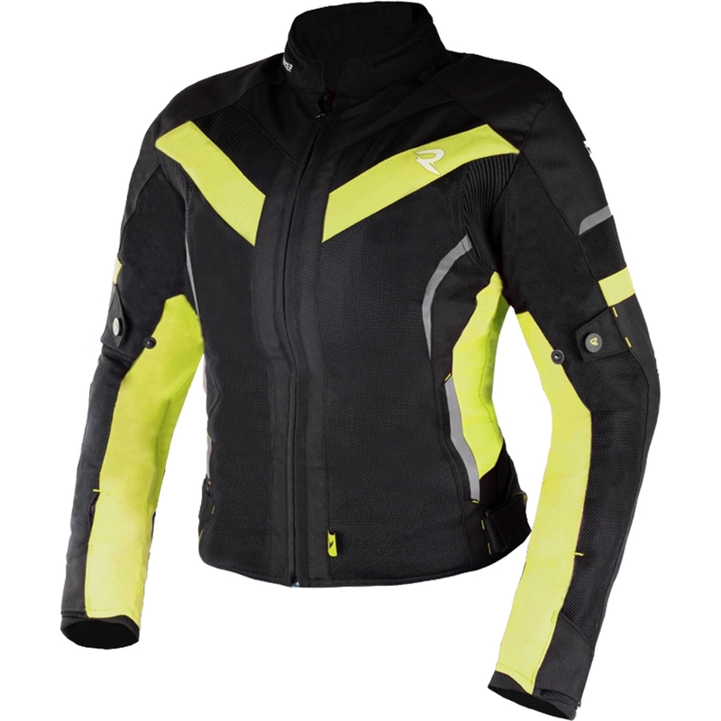 Dámska bunda na motorku Street Racer Betty II Air čierno-fluo žltá