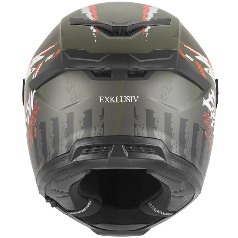 Integrálna prilba na motorku NOX Exkluzív Goliath Cut´D matná khaki-oranžová