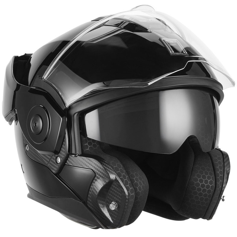 Preklápacia helma na motorku NOX PREMIUM Spinner čierna