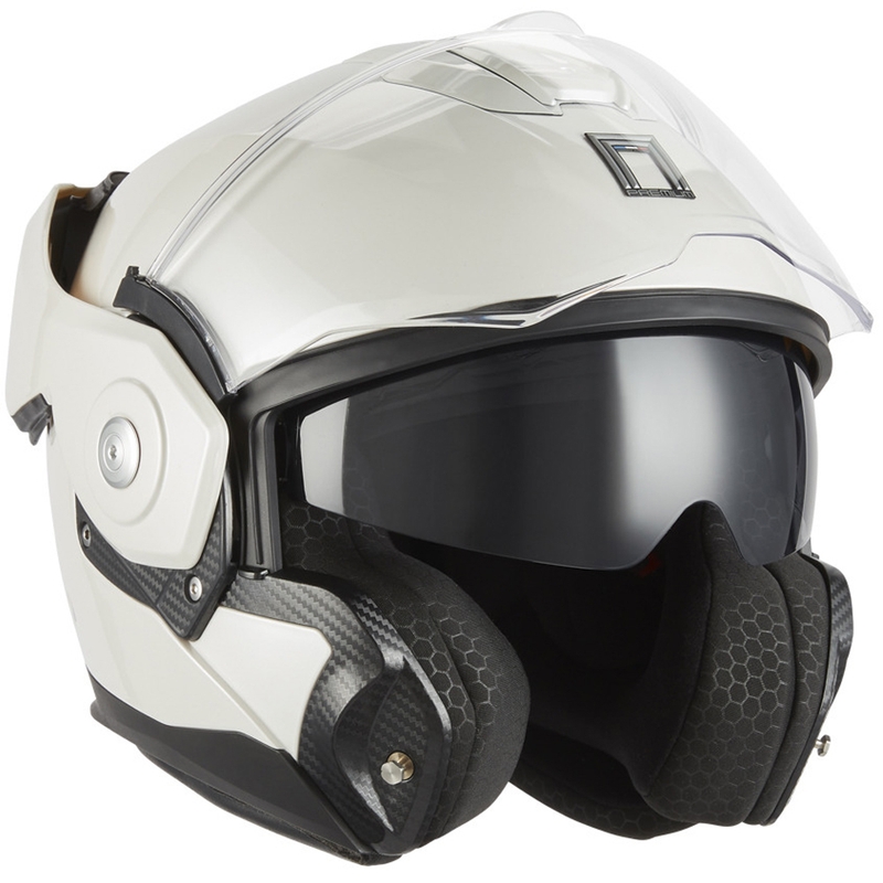 Preklápacia helma na motorku NOX PREMIUM Spinner biela