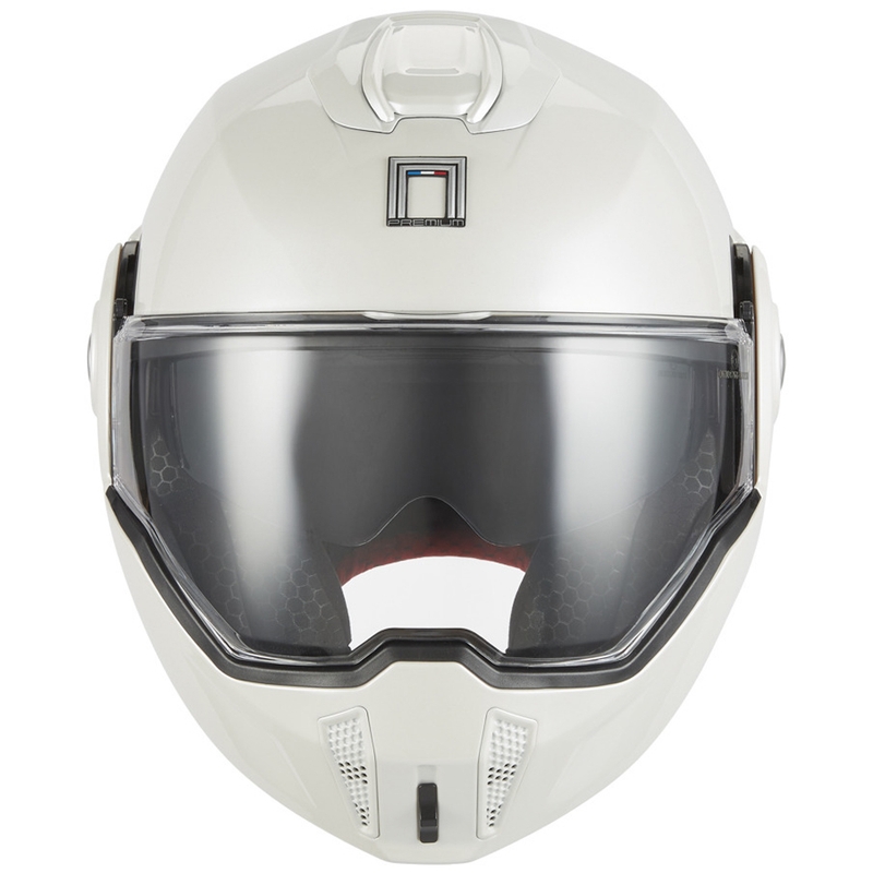 Preklápacia helma na motorku NOX PREMIUM Spinner biela