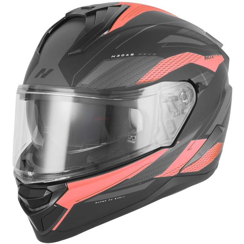 Integrálna prilba na motorku NOX N304-S REVO matná čierno-červená