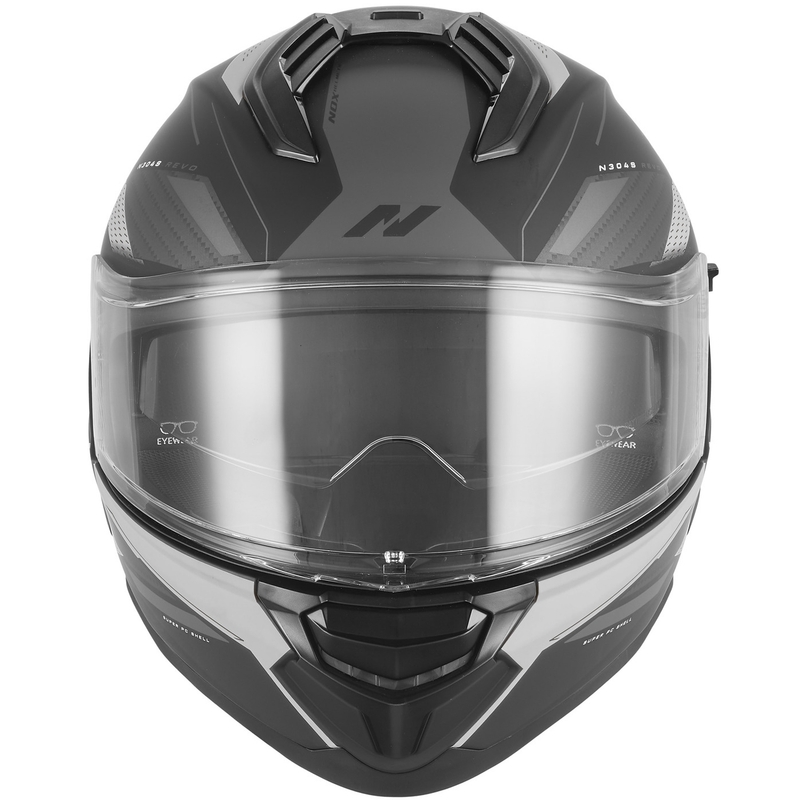 Integrálna helma na motorku NOX N304-S REVO matná čierno-strieborná