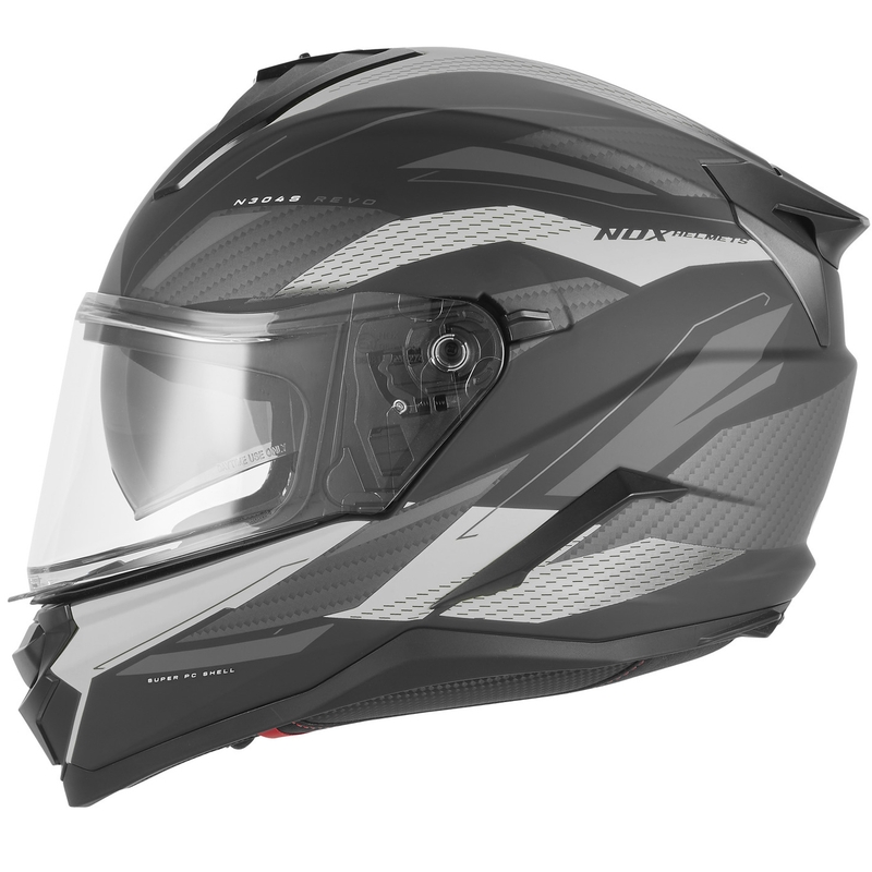 Integrálna helma na motorku NOX N304-S REVO matná čierno-strieborná