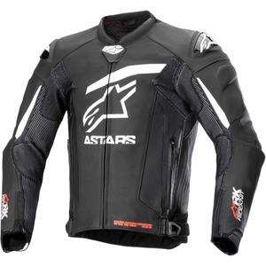 Kožená bunda na motorku Alpinestars GP Plus R 4 Rideknit čierno-biela
