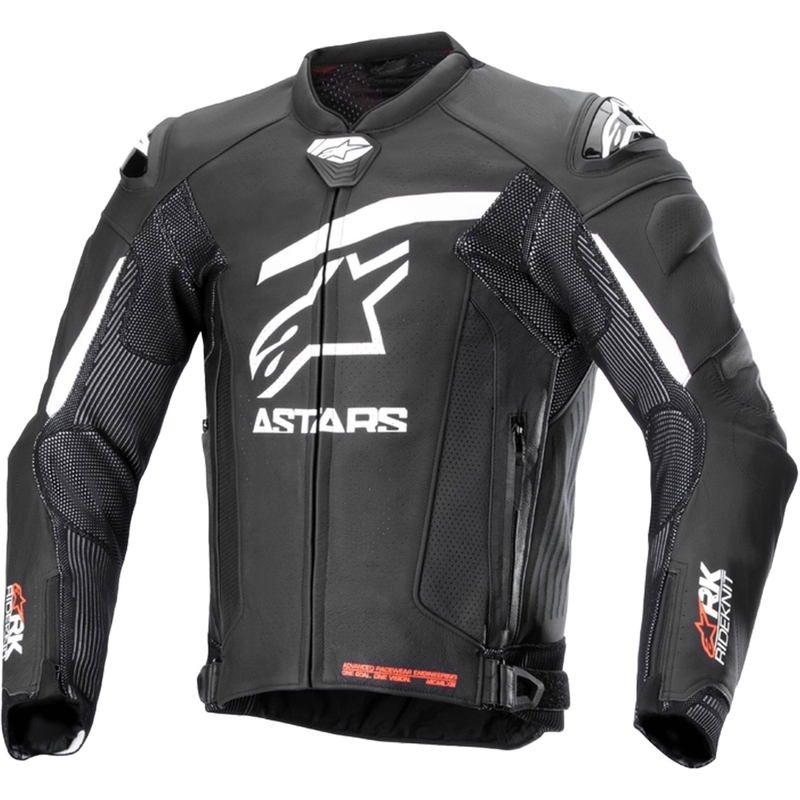 Kožená bunda na motorku Alpinestars GP Plus R 4 Rideknit čierno-biela