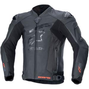 Kožená bunda na motorku Alpinestars GP Plus R 4 Rideknit čierno-čierna