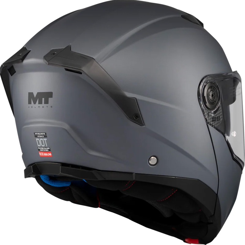 Výklopná prilba na motorku MT Atom 2 SV Pure A2 matná šedá