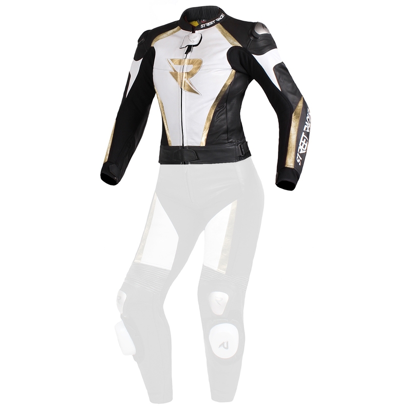 Dámska bunda Street Racer Kiara čierno-bielo-zlatá