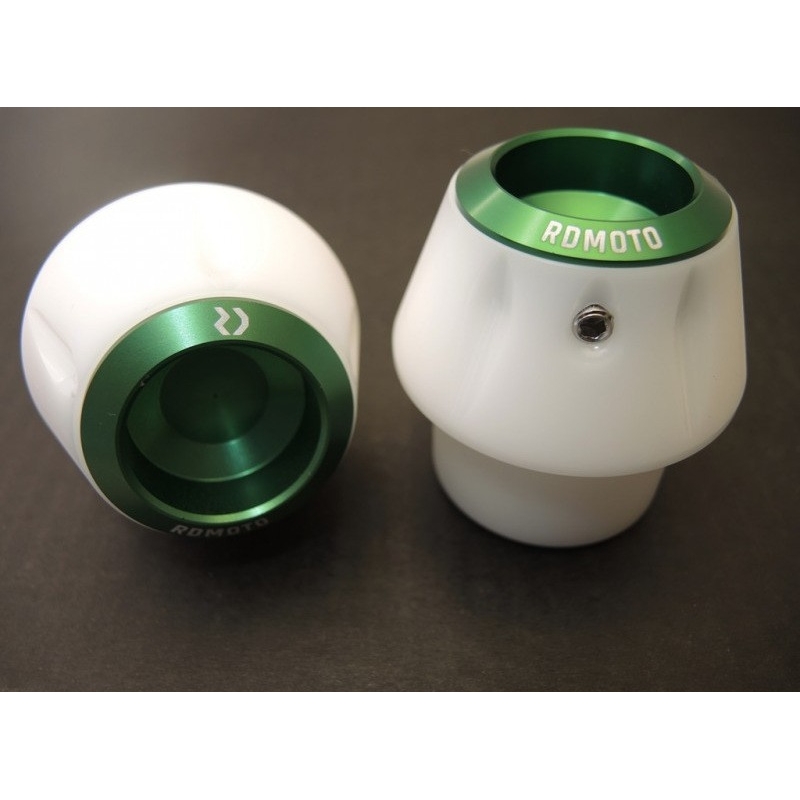Pádový protektor RDMOTO biela with green caps