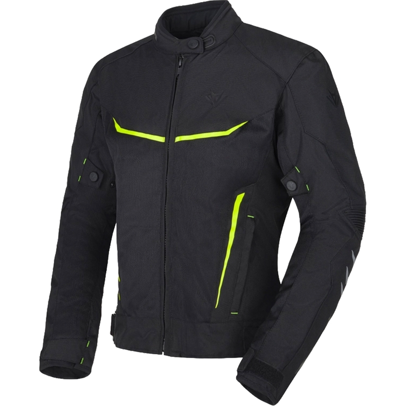 Dámska bunda na motorku RSA Runway čierno-fluo žltá