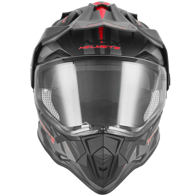 Enduro helma na motorku NOX N312 Track matná čierno-červená