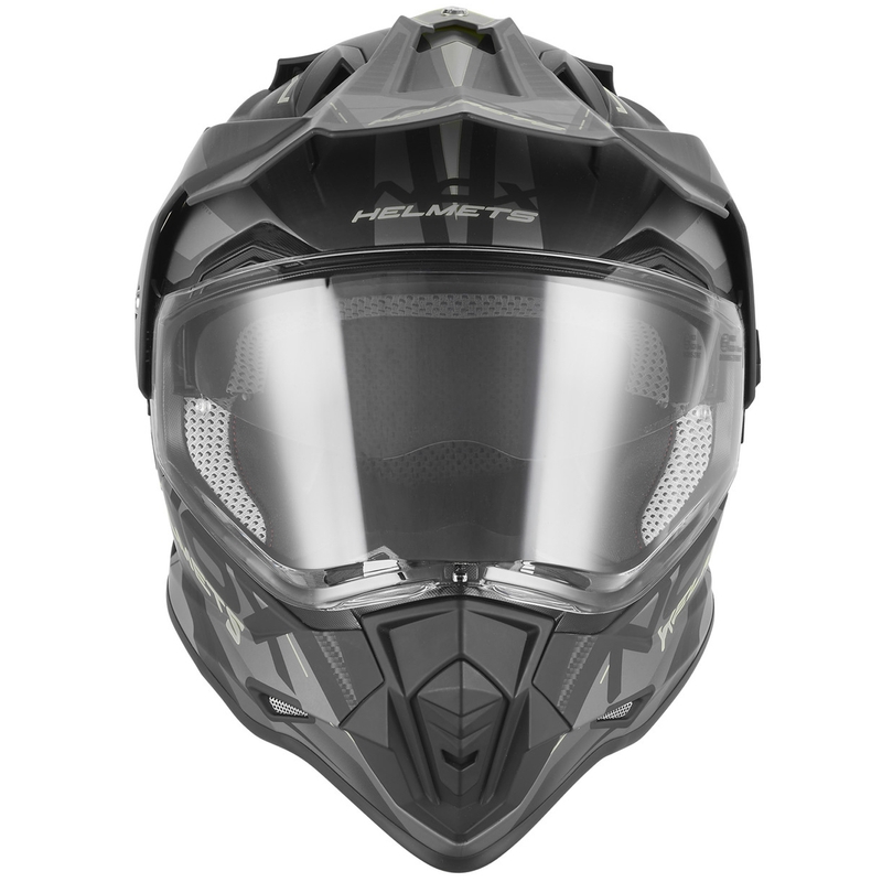 Enduro helma na motorku NOX N312 Track matná čierno-strieborná