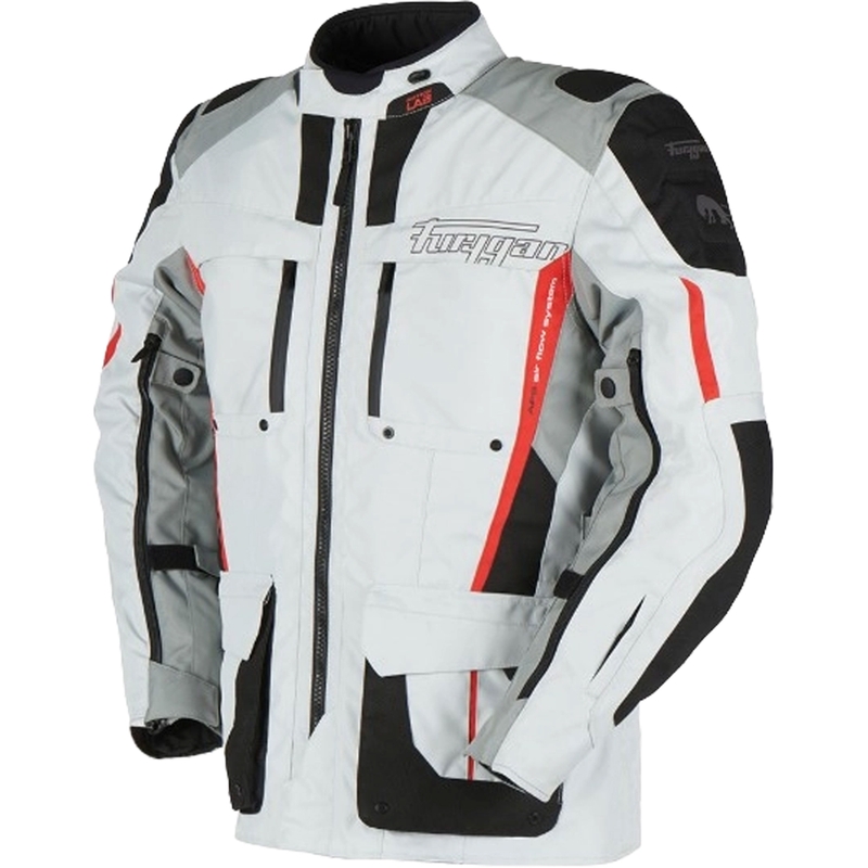 Bunda na motocykel Furygan Brevent 3 v 1 bielo-sivo-červeno-čierna výpredaj