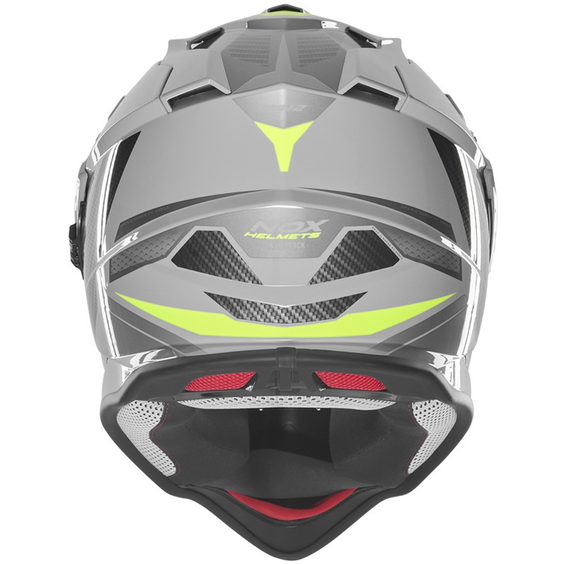 Enduro prilba na motorku NOX N312 Track sivo-fluo žltá