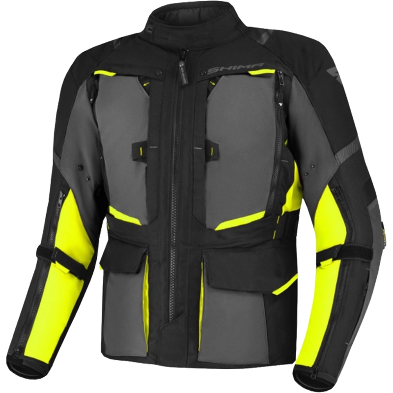 Bunda na motocykel Shima Hero 2.0 čierno-sivo-fluorescenčno žltá