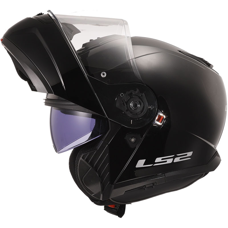 Vyklápacia prilba LS2 FF908 Strobe II čierna lesklá - II. akosť