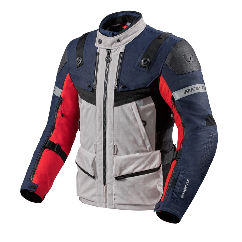 Bunda na motorku Revit Defender 3 GTX červeno-modrá - II. akosť