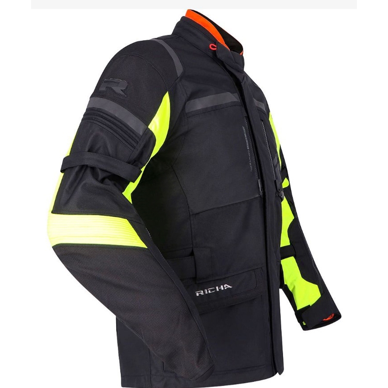 Bunda na motorku RICHA Brutus GTX čierno-fluo žltá výpredaj - II. akosť