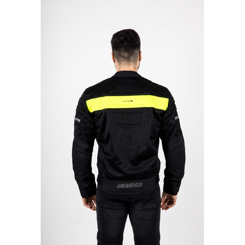 Bunda na motorku Ozone Dart čierno-fluo žltá - II. akosť