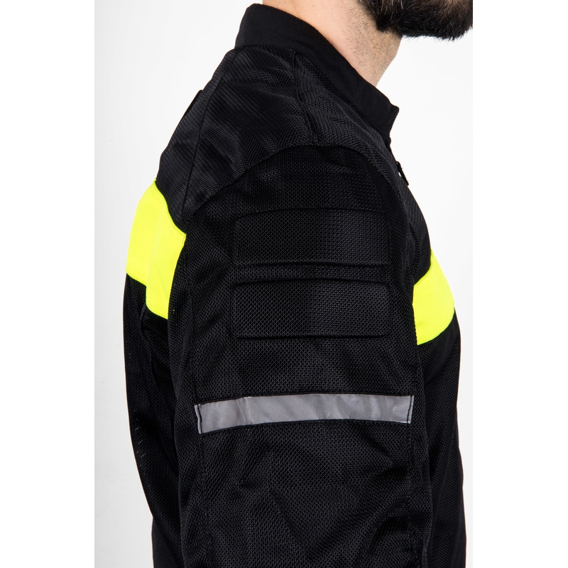 Bunda na motorku Ozone Dart čierno-fluo žltá - II. akosť
