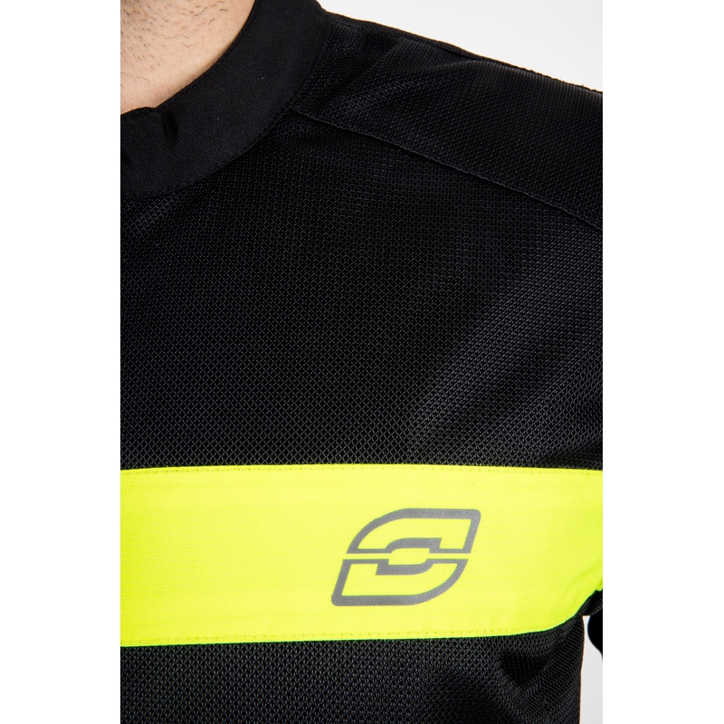 Bunda na motorku Ozone Dart čierno-fluo žltá - II. akosť