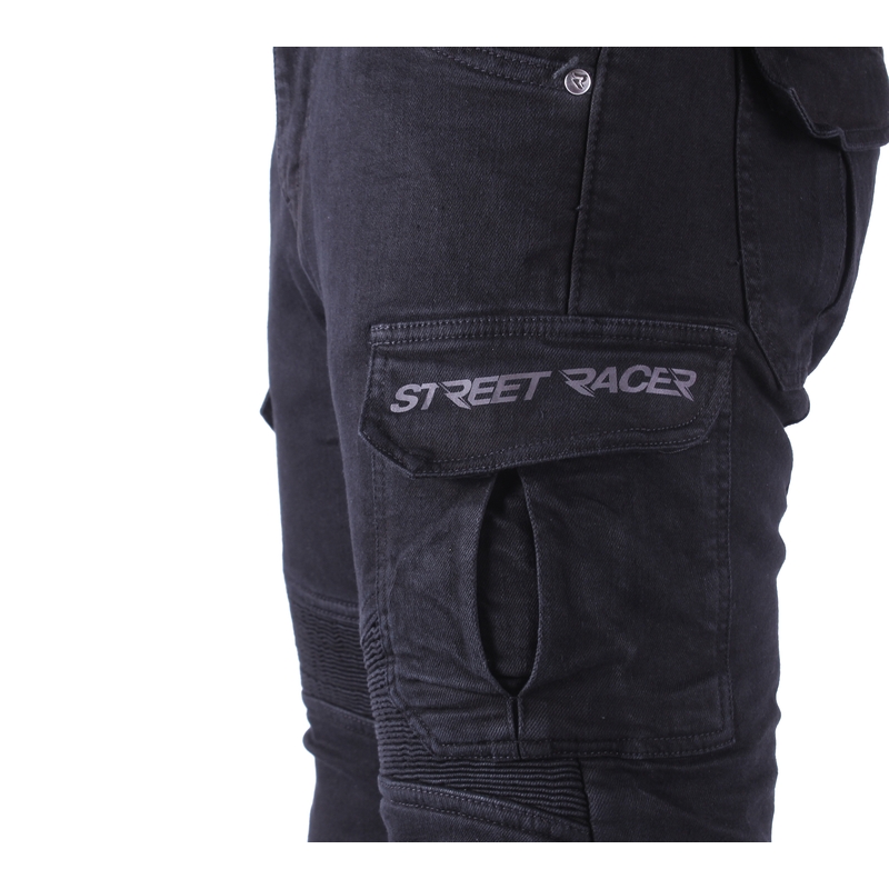 Jeansy na motorku Street Racer Cargo CE čierne 2 - II. akosť