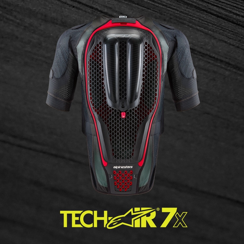 Airbagová vesta Alpinestars TECH-AIR®7X System čierno-červená - II. akosť