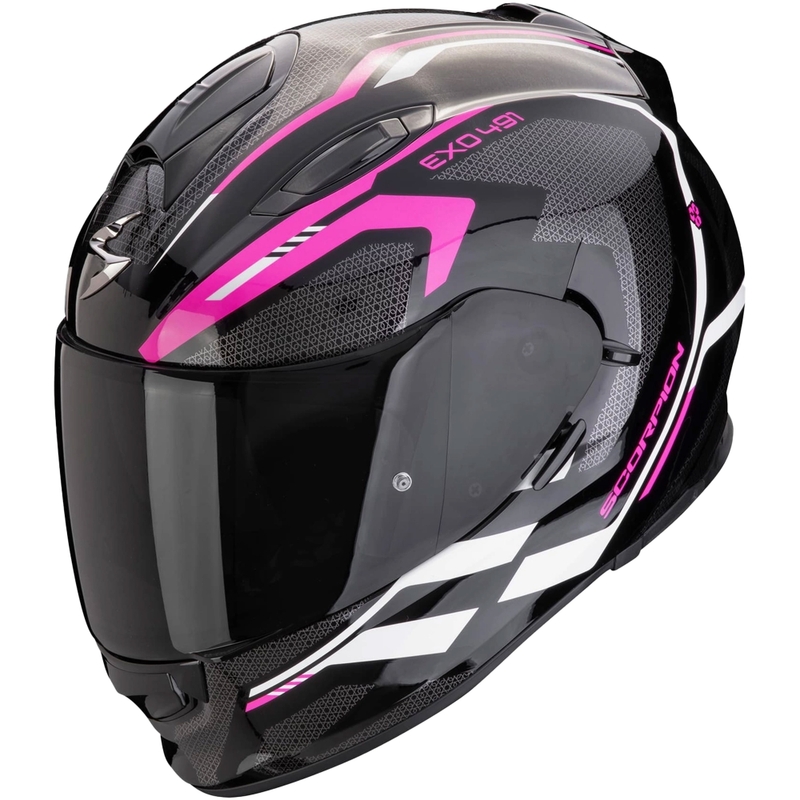 Integrálna helma na motorku Scorpion EXO-491 KRIPTA čierno-ružovo-biela - II. akosť