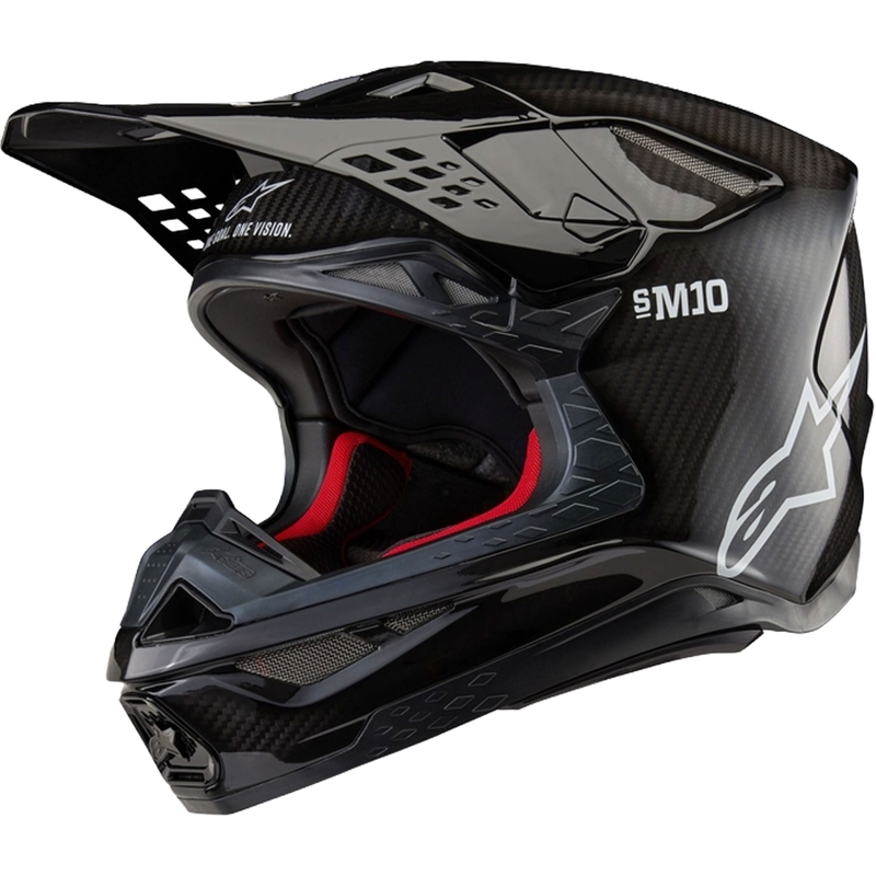 Motokrosová prilba Alpinestars Supertech S-M10 Solid lesklý karbón