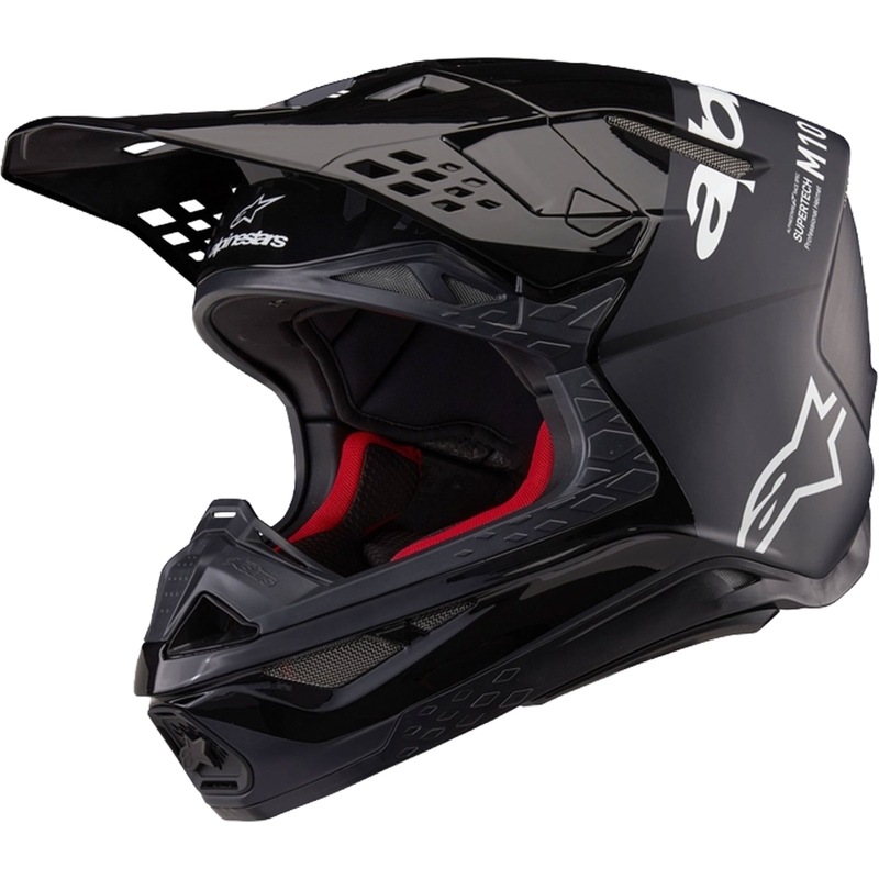 Motokrosová prilba Alpinestars Supertech S-M10 Flood čierno-tmavo šedá