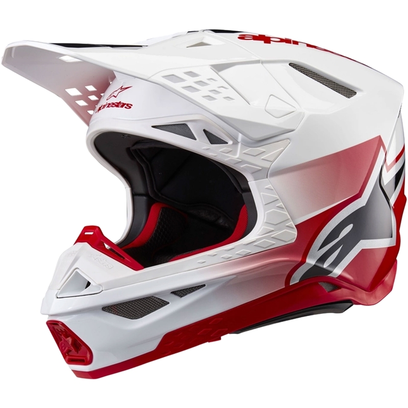 Motokrosová prilba Alpinestars Supertech S-M10 Unite červeno-biela