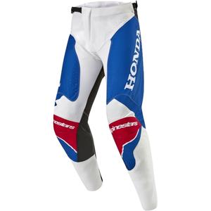 Motokrosové nohavice Alpinestars Racer Iconic Honda kolekcia bielo-modro-červeno-čierne