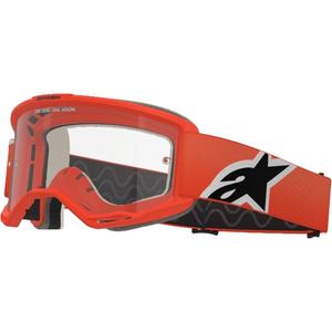 Motokrosové okuliare Alpinestars Vision 5 Corp oranžové s čírym plexisklom