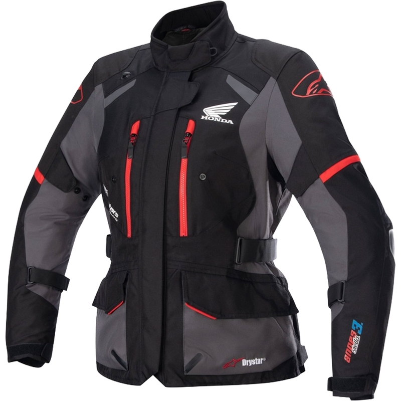 Dámska bunda na motorku Alpinestars Stella Andes Drystar Honda čierno-šedo