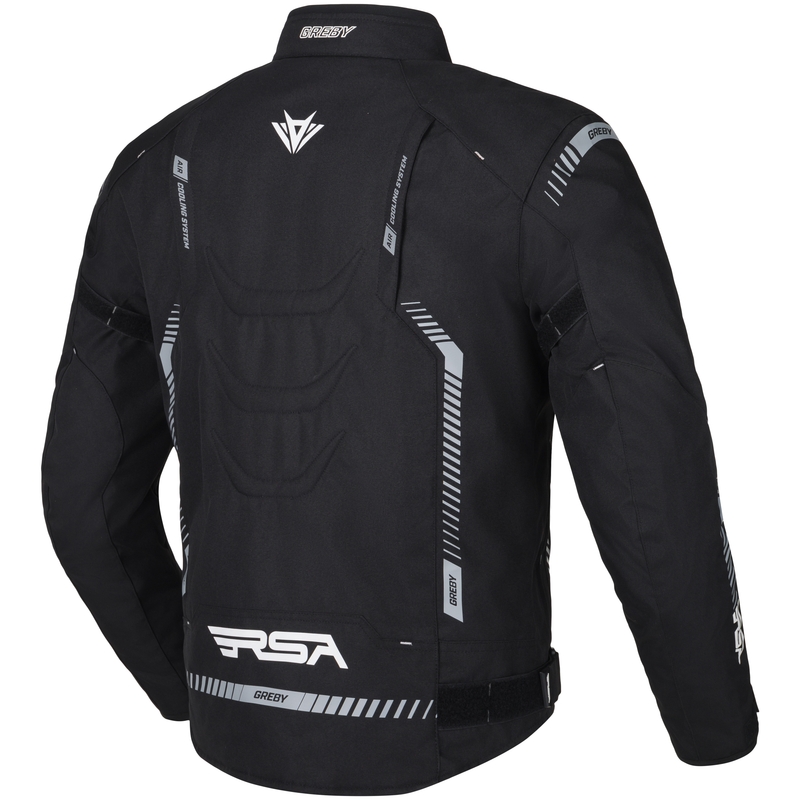 Bunda na motocykel RSA Greby 2 čierno-sivá