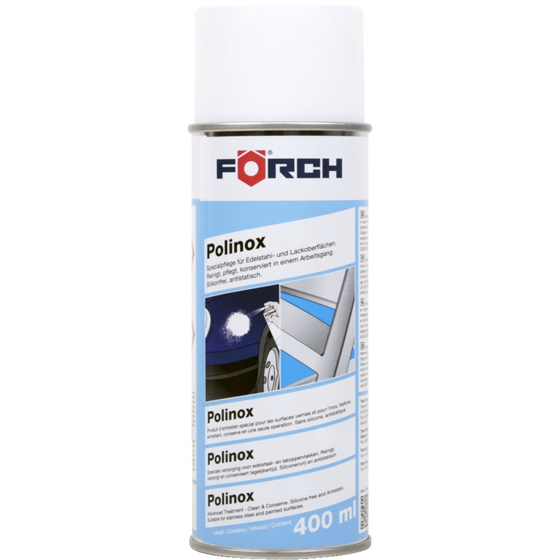 Čistiaci a ošetrujúci prípravok na oceľ, hliník a lak Forch Polinox P361 400 ml