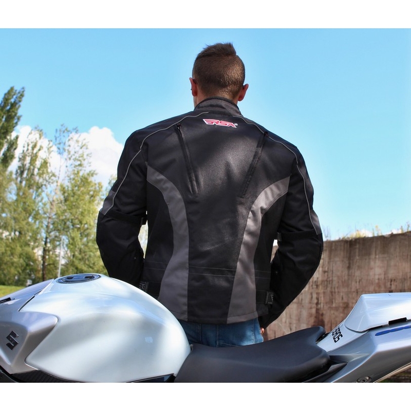 Bunda na moto RSA ST-01 čierno-šedá výpredaj