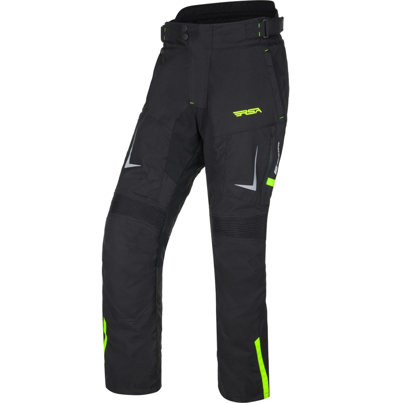 Nohavice na motorku RSA EXO 2 čierno-fluo žlté
