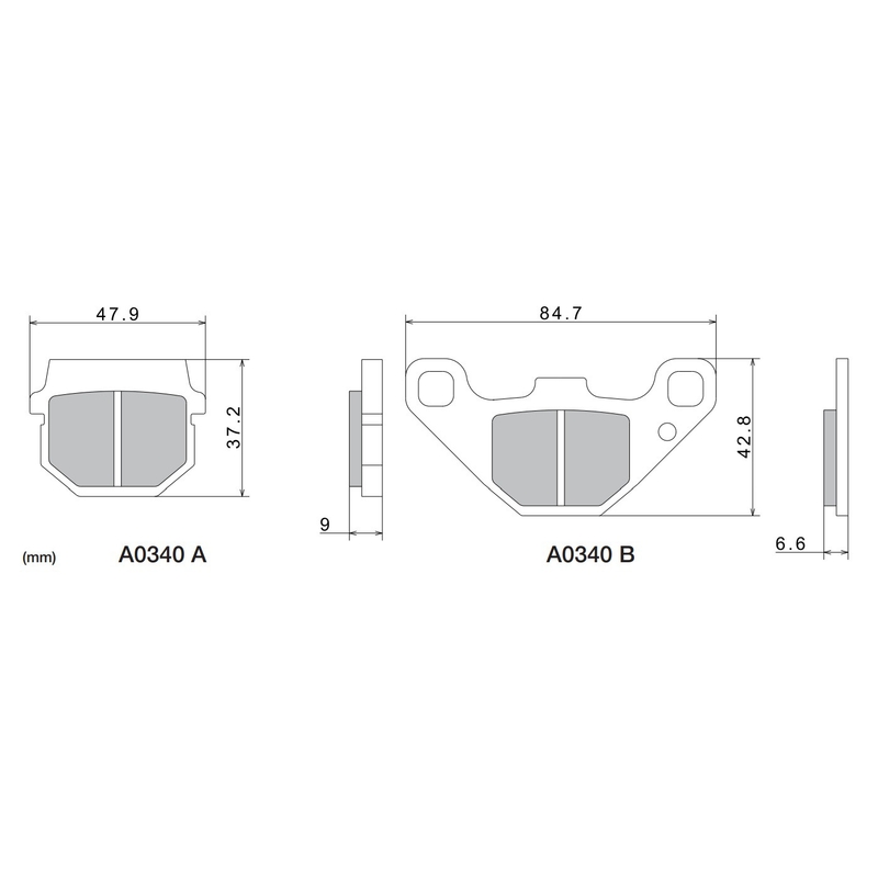 Brzdové doštičky NISSIN semi-metalická zmes M501-390 2 ks