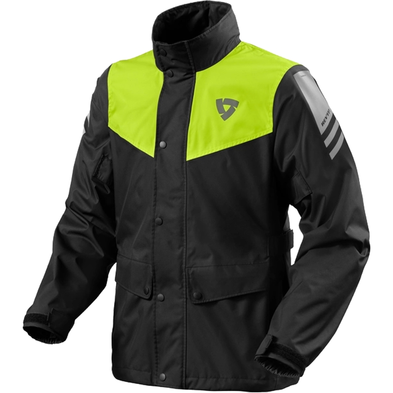 Moto bunda do dažďa Revit Nitric 4 H2O čierno-fluorescenčno žltá