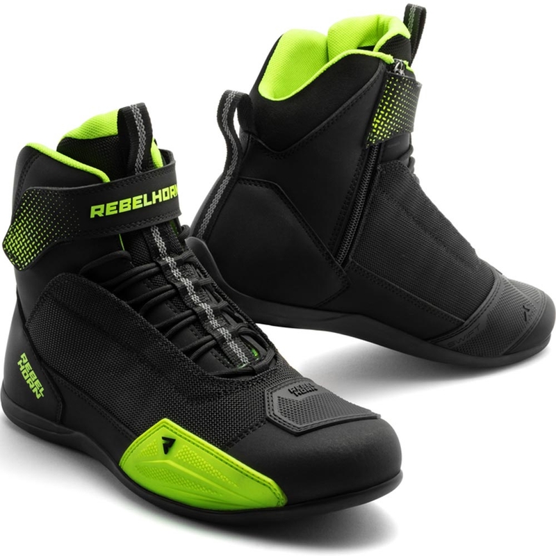 Topánky na motorku Rebelhorn Swift čierno-fluo žlté