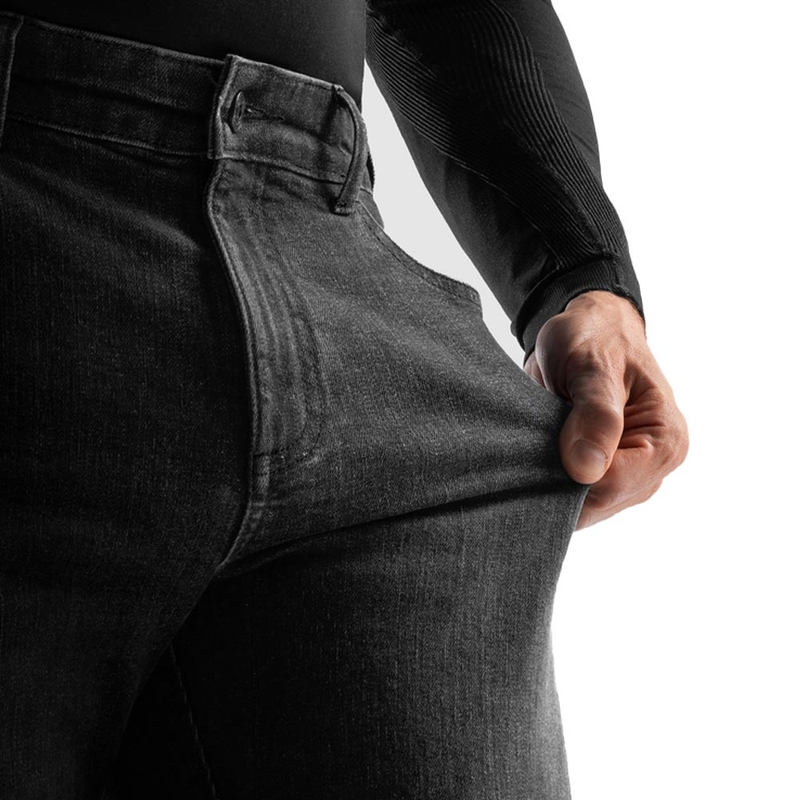 Džínsy na motorku Rebelhorn Classic Monolayer vyprané čierne