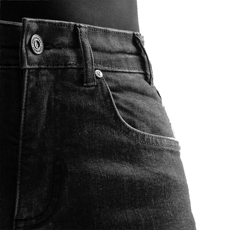 Džínsy na motorku Rebelhorn Classic Monolayer vyprané čierne